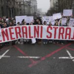 A driver rams an anti-government rally in Serbia's capital and injures one protester