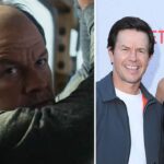 Mark Wahlberg's wife 'dove under the covers' when she saw actor's shaved head for bald role in 'Flight Risk'