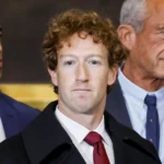 Mark Zuckerberg (C), CEO of Meta, attends the inauguration ceremony where Donald Trump will sworn in as the 47th US President in the US Capitol Rotunda in Washington, DC, on January 20, 2025. (Photo by Shawn THEW / POOL / AFP) (Photo by SHAWN THEW/POOL/AFP via Getty Images)