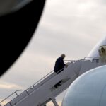 Trump's Q&A on Air Force One goes from the plane's color to TikTok and Canada : NPR