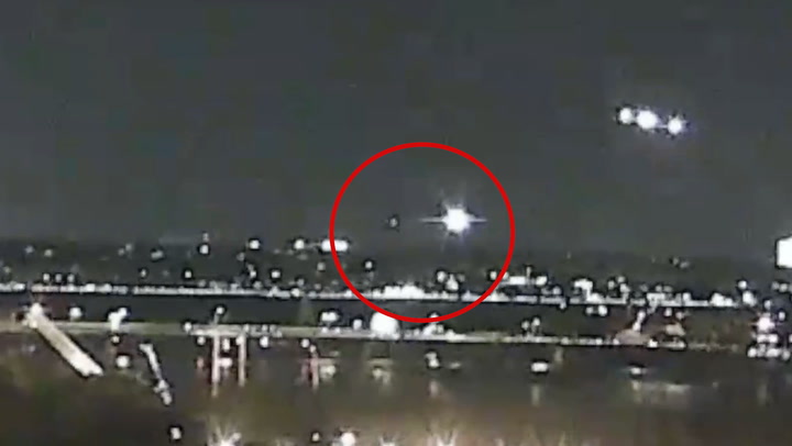 CCTV appears to show American Airlines and helicopter collision