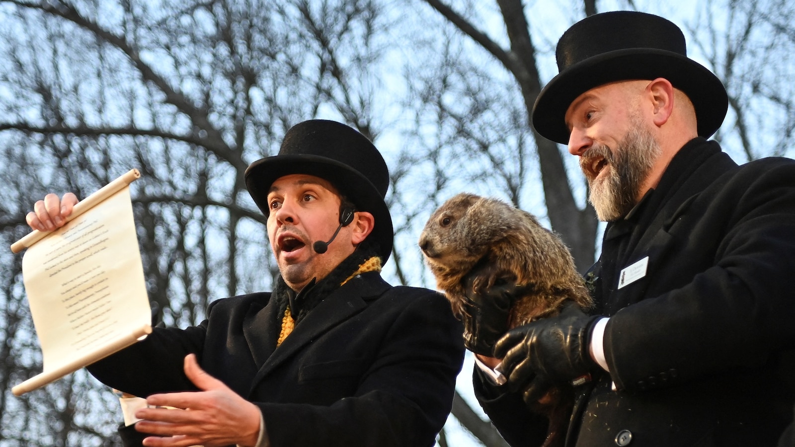 Punxsutawney Phil predicts 6 more weeks of winter after waking up to see his shadow on Groundhog Day
