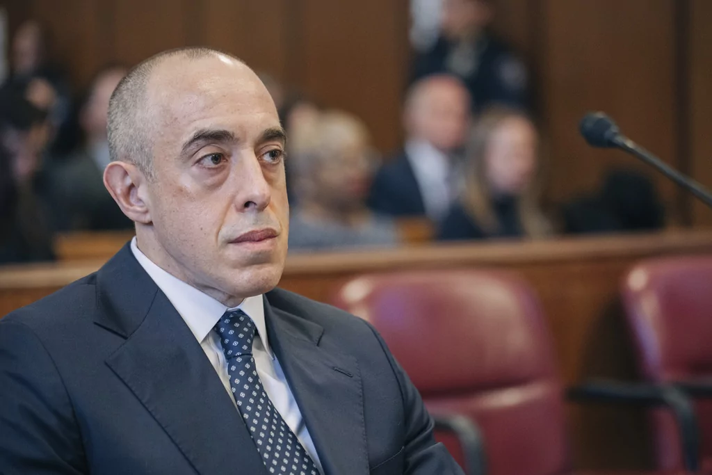 Emil Bove, attorney for former US President Donald Trump, attends Manhattan criminal court during Trump