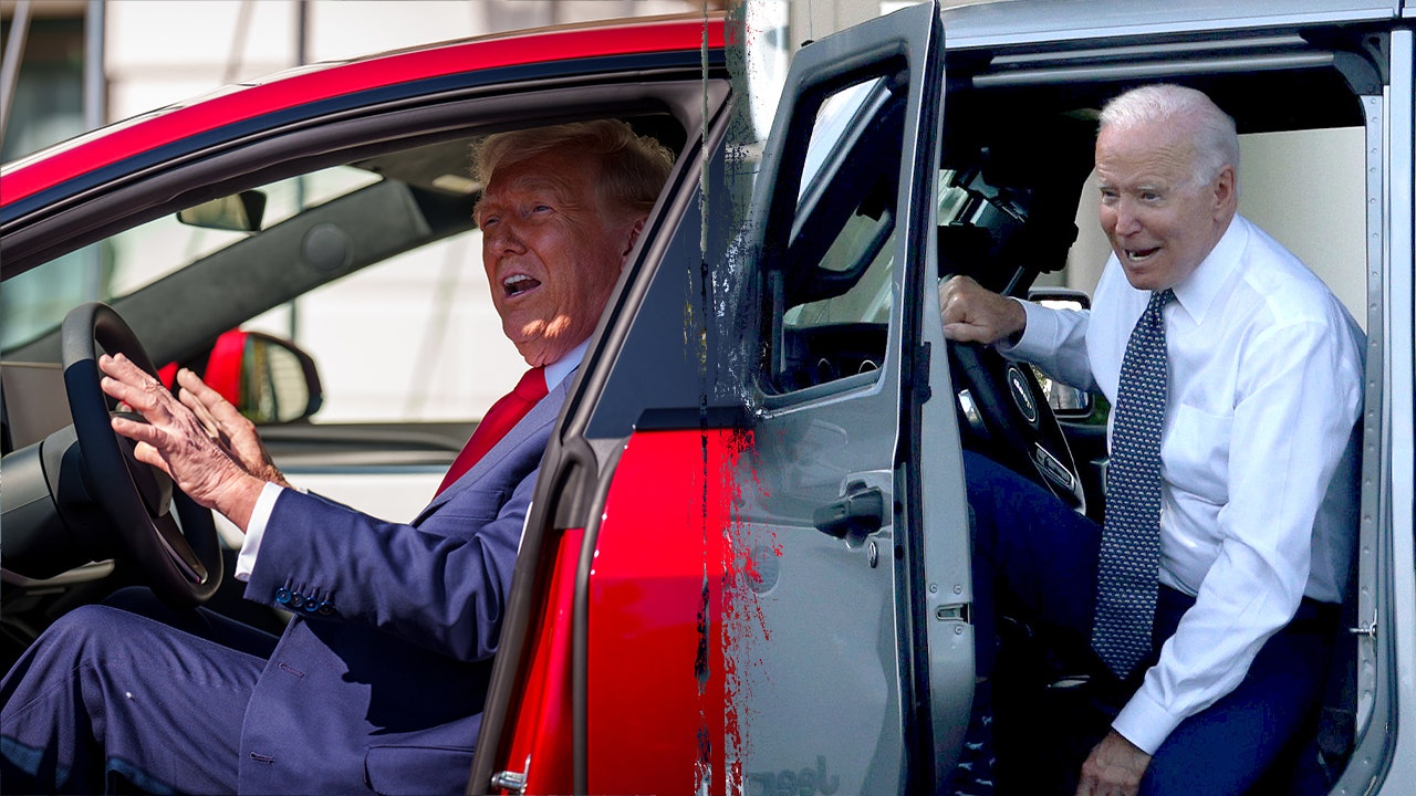 Biden also paraded electric vehicles at the White House, when he drove a Jeep Wrangler in 2021