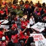 Dozens of protesters storm Trump Tower to demand release of Columbia student; NYC cops swarm scene to make arrests