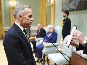 Mark Carney is sworn in as Canada's new prime minister as country deals with Trump's trade war