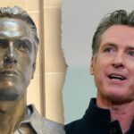 Newsom responds to claims he secretly helped fund bronze bust of himself