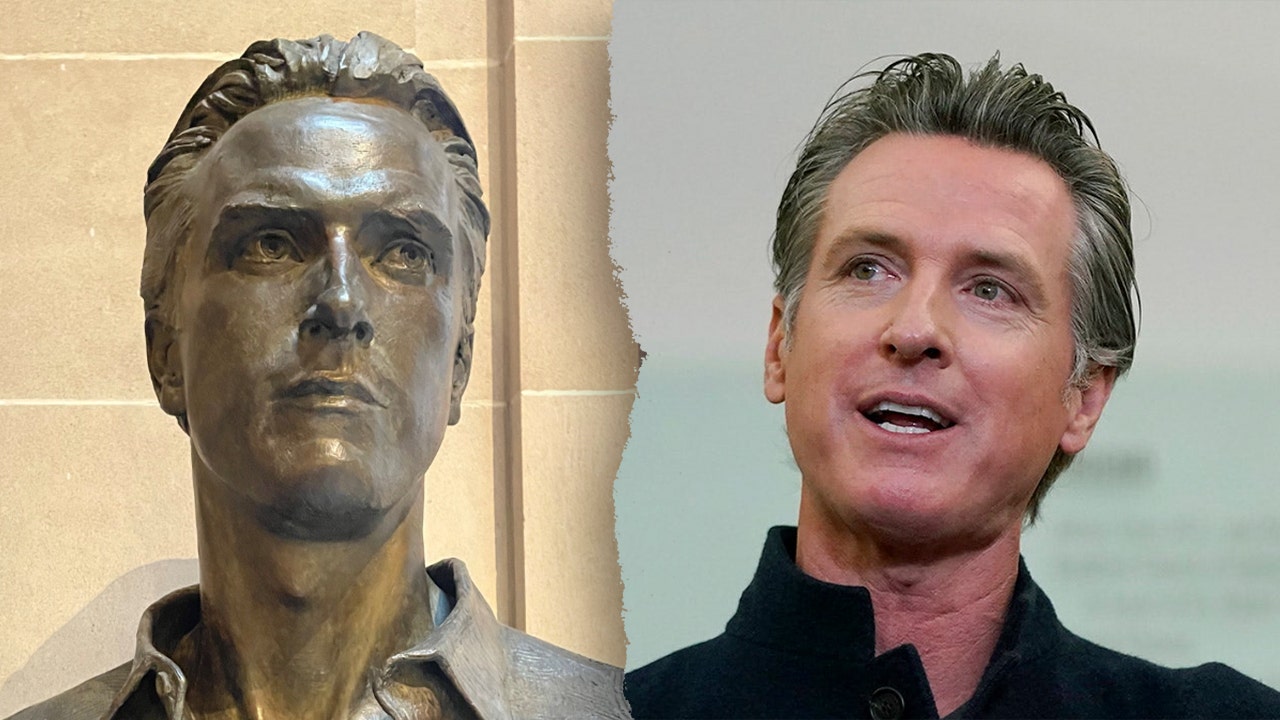 Newsom responds to claims he secretly helped fund bronze bust of himself