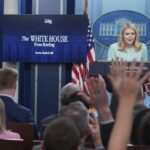 Tensions flare between White House press secretary and AP reporter over tariffs