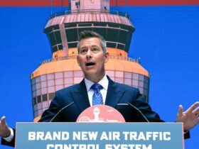 Duffy unveils a modernization plan for air traffic control system : NPR