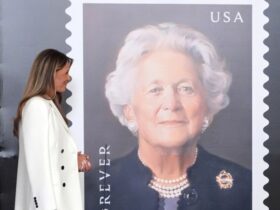 Melania Trump unveils US stamp honoring Barbara Bush