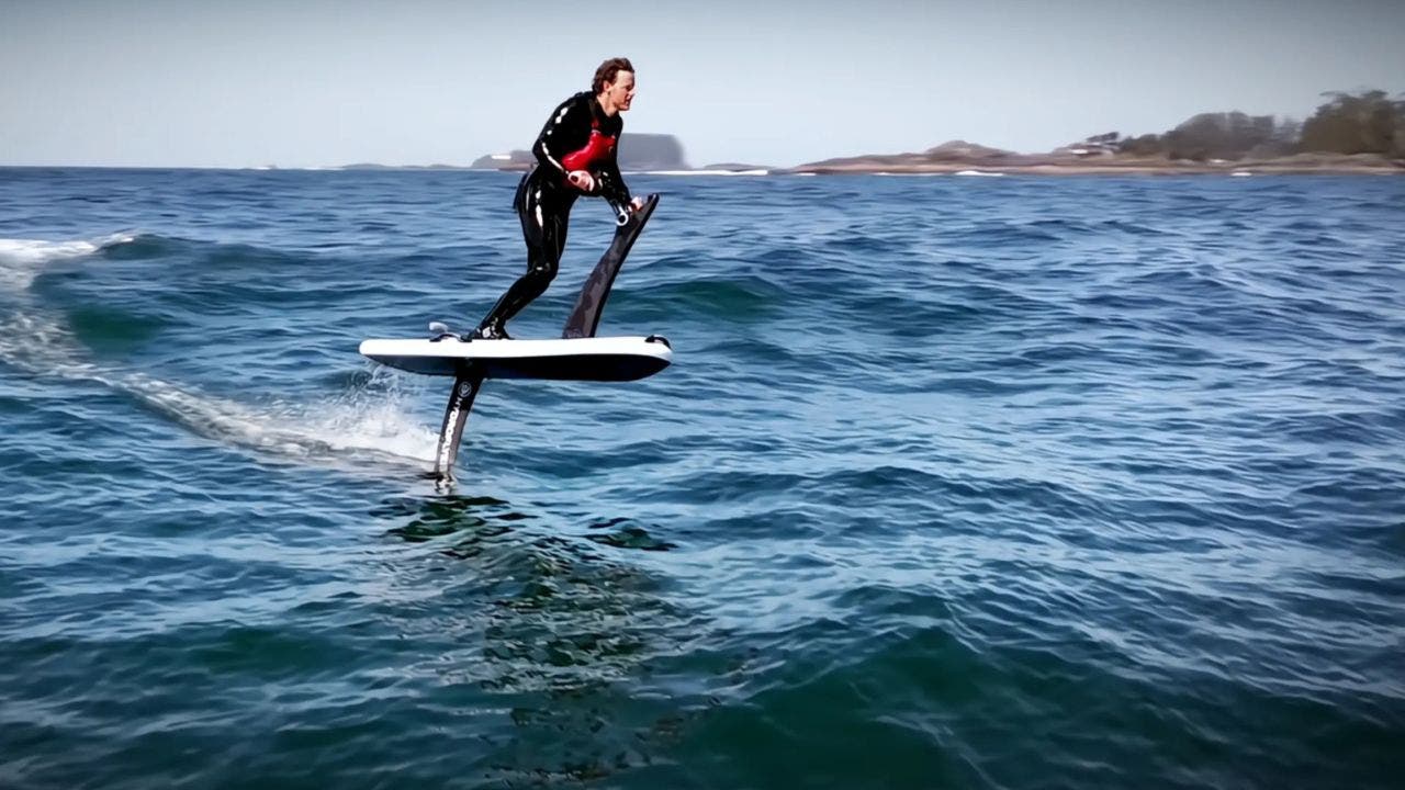 New Hydroflyer Sport electric hydrofoil lets riders fly above water with handlebar control