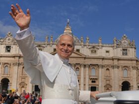 Pope Leo XIV tours St. Peter's Square in popemobile ahead of inaugural Sunday mass
