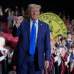 Trump on the stump again in commencement address with rambling stories and trans slams
