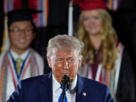 Trump takes 100-day victory lap at University of Alabama commencement speech
