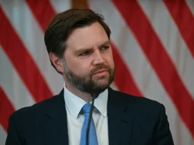 US Vice President JD Vance attends a meeting of the White House Task Force on the FIFA World Cup 2026, in the East Room of the White house in Washington, DC, on May 6, 2025. The soccer world championship will take place from June 11 to July 19, 2026, and will be hosted by the US, Canada and Mexico. (Photo by Jim WATSON / AFP) (Photo by JIM WATSON/AFP via Getty Images)