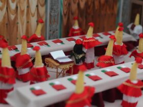 A quirky vegetable sculpture contest features a squash Donald Trump and a papal 'cornclave'