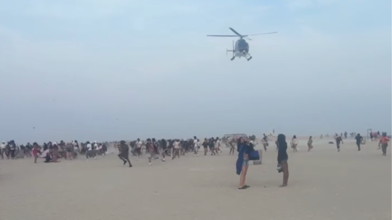 Jones Beach chaos as 500 teenagers gather for 'Senior Cut Day'