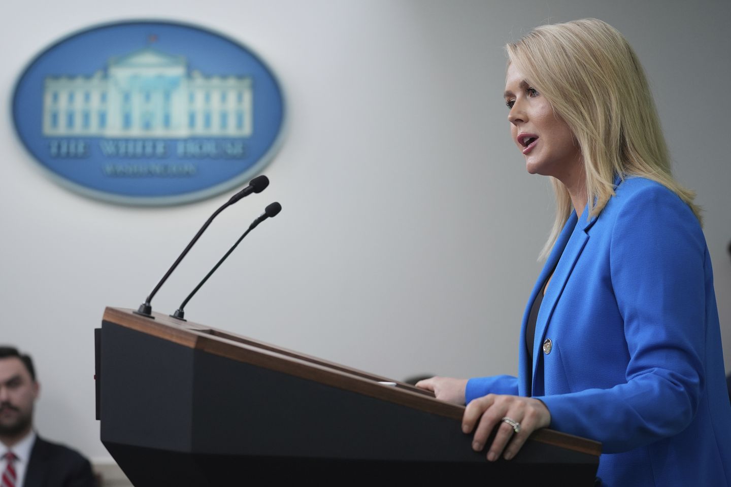 Karoline Leavitt slams reporter's 'stupid' question about Trump supporting peaceful protests