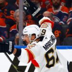 Marchand's double-OT goal gives Panthers win over Oilers in Game 2