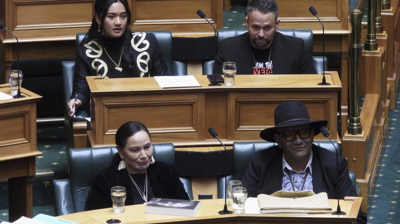 New Zealand Parliament suspends 3 lawmakers who performed Māori haka in protest : NPR
