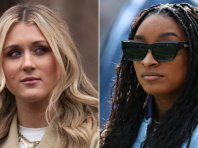 Riley Gaines responds to Simone Biles feud over transgender athletes
