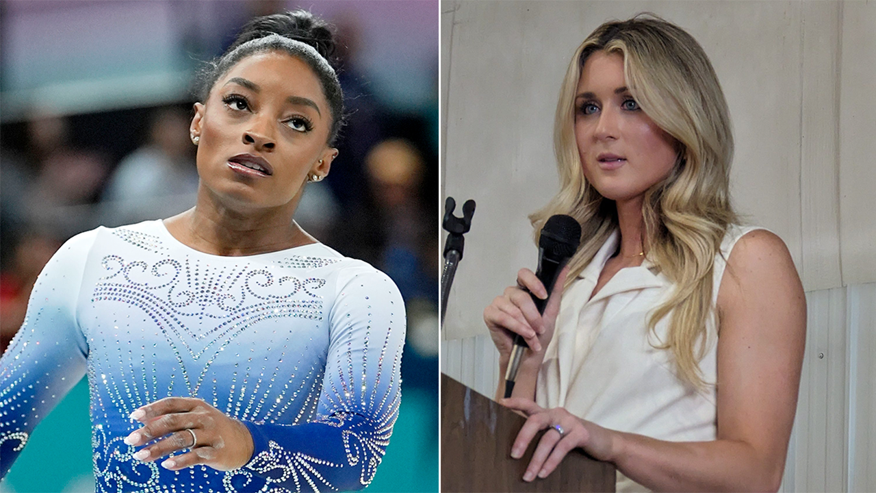 Simone Biles, Riley Gaines spar over transgender athletes