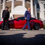 Trump looks to unload red Tesla he bought from Elon Musk in March amid titans’ nuclear fallout