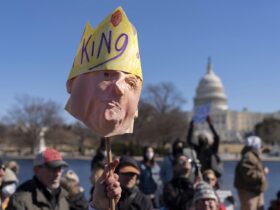 Trump says he's no king despite protesters contending he is