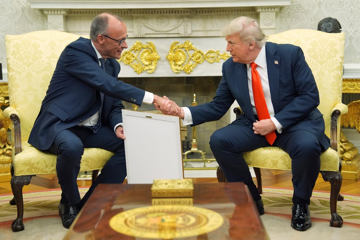 Watch live: Trump meets German leader in Oval Office